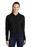 Sport-Tek ® Ladies PosiCharge ® Tri-Blend Wicking Fleece Crop Hooded Pullover - LST298