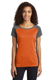 Sport-Tek LST362 Ladies Heather-On-Heather Contender Scoop Neck Tee