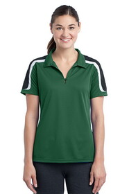 Custom Sport-Tek LST658 Ladies Tricolor Shoulder Micropique Sport-Wick Polo