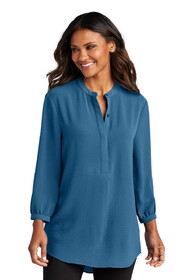 Port Authority LW713 Ladies 3/4-Sleeve Textured Crepe Tunic