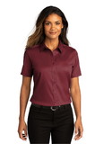 Custom Port Authority® Ladies Short Sleeve SuperPro React™Twill Shirt - LW809
