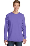 Port & Company® Beach Wash™ Garment-Dyed Long Sleeve Pocket Tee - PC099LSP