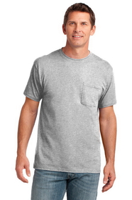 Custom Port & Company PC54P Core Cotton Pocket Tee