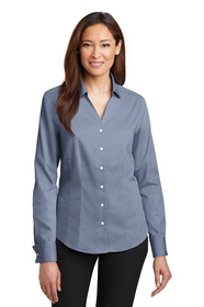 Red House&#174; - Ladies French Cuff Non-Iron Pinpoint Oxford Shirt - RH63