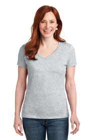 Hanes&#174; Ladies Perfect-T Cotton V-Neck T-Shirt - S04V