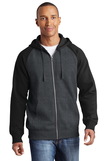 Sport-Tek® Raglan Colorblock Full-Zip Hooded Fleece Jacket - ST269