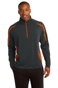 Custom Sport-Tek ST851 Sport-Wick Stretch 1/2-Zip Colorblock Pullover