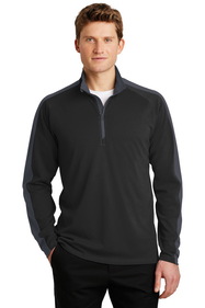 Custom Sport-Tek ST861 Sport-Wick Textured Colorblock 1/4-Zip Pullover