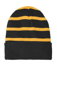 Sport-Tek STC31 Striped Beanie with Solid Band