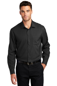 Custom Port Authority W401 Long Sleeve Performance Staff Shirt