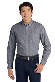 Port Authority W644 Broadcloth Gingham Easy Care Shirt