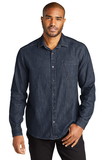 Custom Port Authority® Long Sleeve Perfect Denim Shirt - W676