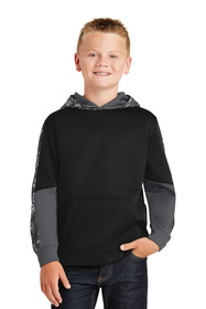 Sport-Tek YST231 Youth Sport-Wick Mineral Freeze Fleece Colorblock Hooded Pullover