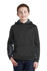 Custom Sport-Tek YST239 Youth Sport-Wick CamoHex Fleece Colorblock Hooded Pullover