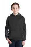 Sport-Tek® Youth Sport-Wick® CamoHex Fleece Colorblock Hooded Pullover - YST239