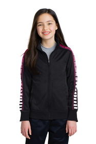 Sport-Tek YST93 Youth Dot Sublimation Tricot Track Jacket