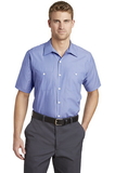 Custom Red Kap® Short Sleeve Striped Industrial Work Shirt - CS20