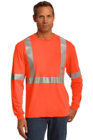 CornerStone&#174; ANSI 107 Class 2 Long Sleeve Safety T-Shirt - CS401LS