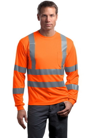 CornerStone CS409 ANSI 107 Class 3 Long Sleeve Snag-Resistant Reflective T-Shirt