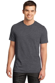 District DT1400 Young Mens Gravel 50/50 Notch Crew Tee