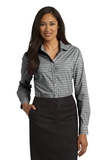 Custom Port Authority L654 Ladies Long Sleeve Gingham Easy Care Shirt