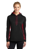 Sport-Tek® Ladies Sport-Wick® Fleece Colorblock Hooded Pullover - LST235