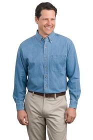 Custom Port Authority S600 Long Sleeve Denim Shirt