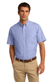 Custom Port Authority Short Sleeve Crosshatch Easy Care Shirt. S656.