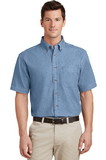 Custom Port & Company® - Short Sleeve Value Denim Shirt - SP11