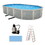 Blue Wave NB19916 Trinity 18-ft x 33-ft Oval 52-in Deep Steel Wall Pool Package with 7-in Top Rail