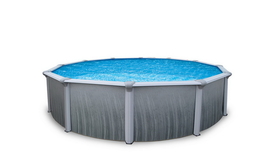 Blue Wave NB2614 Martinique 24-ft Round 52-in Deep Steel Wall A/G Pool w/ 7-in Top Rail
