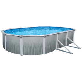 Blue Wave NB2622 Martinique 12-ft x 24-ft Oval 52-in Deep Steel Wall A/G Pool w/ 7-in Top Rail