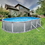 Blue Wave NB2624 Martinique 15-ft x 30-ft Oval 52-in Deep Steel Wall A/G Pool w/ 7-in Top Rail