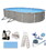 Blue Wave NB3044 Belize 15-ft x 30-ft Oval 52-in Deep 6-in Top Rail Swimming Pool Package