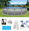 Blue Wave NB3112 Martinique 18-ft Round 52-in Deep 7-in Top Rail Metal Wall Swimming Pool Package