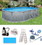 Blue Wave NB3121 Martinique 12-ft x 24-ft Oval 52-in Deep 7-in Top Rail Metal Wall Swimming Pool Package