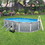 Blue Wave NB3123 Martinique 15-ft x 30-ft Oval 52-in Deep 7-in Top Rail Metal Wall Swimming Pool Package