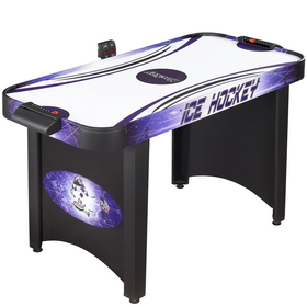 Hathaway BG1015H Hat Trick 4-Ft Air Hockey Table for Kids and Adults with Electronic and Manual ScoriBG, Leg Levelers