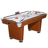 Hathaway BG1037 Midtown 6-Foot Air Hockey Family Game Table with Electronic Scoring, High-Powered Blower and Cherry Wood-Tone