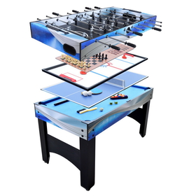 Hathaway BG1154M Matrix 54-In 7-in-1 Multi Game Table with Foosball, Pool, Glide Hockey, Table Tennis, Chess, Checkers and Backgammon