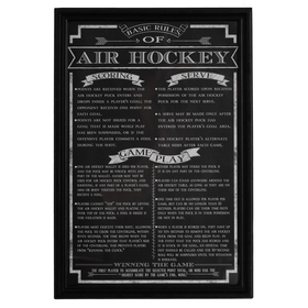 Hathaway BG2029AH Air Hockey Game Rules Wall Art