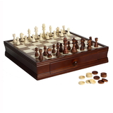 Hathaway BG2110 Prodigy Wood Chess & Checkers Set