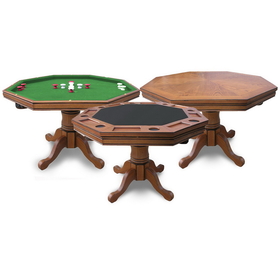 Hathaway BG2351T Kingston Oak 3-in-1 Poker Table