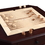 Hathaway BG2995 Fortress Chess, Checkers & Backgammon Pedestal Game Table & Chairs Set - Mahogany