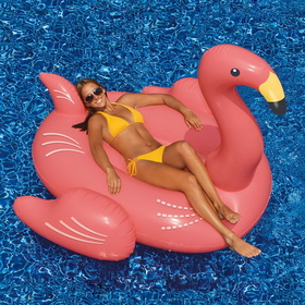 Swimline NT2750 Giant Pink Flamingo 78-in Inflatable Ride-On Pool Toy