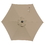 Island Umbrella NU5447ST Bistro 7.5-ft Hexagonal Market Umbrella - Stone Olefin Canopy