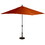 Island Umbrella NU5448R Caspian 8-ft x 10-ft Rectangular Market Umbrella with Olefin Canopy - Red