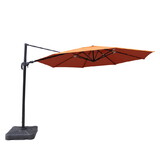 Island Umbrella NU6750 Victoria 13-ft Octagonal Cantilever Patio Umbrella in Terra Cotta Sunbrella Acrylic