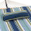 Island Retreat NU6802 Outdoor Leisure Hammock Pillow & Pad Set - Coastal Turquoise Stripe