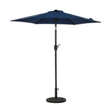 Island Umbrella NU6828 Bistro 7.5-ft Hexagon Market Umbrella - Polyester - Navy Blue
